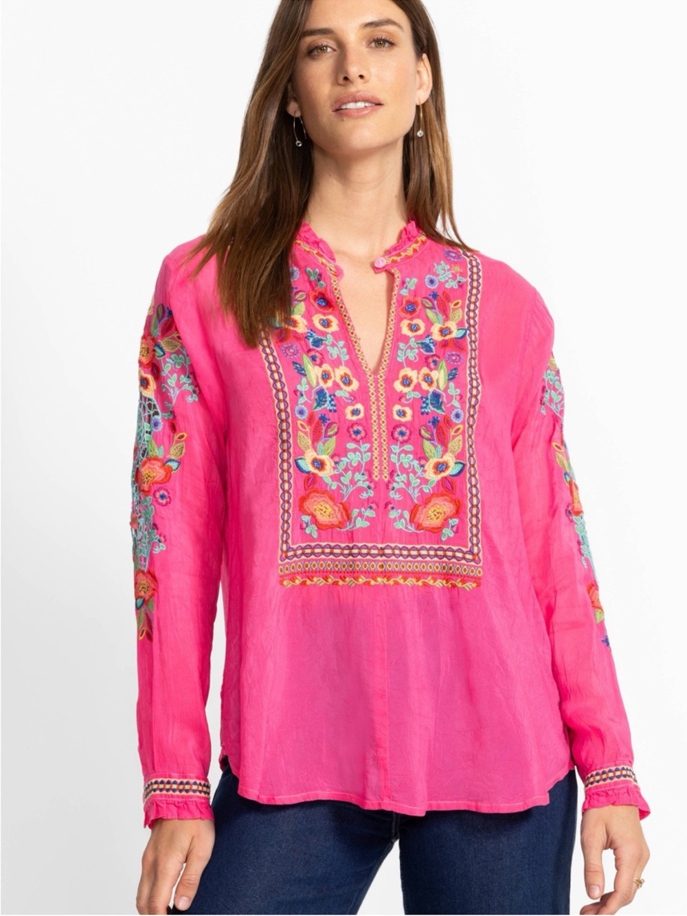 NWT Johnny Was Simone Blouse; Size S